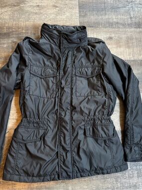 Uniqlo Black Women's Utility Jacket with Stand Collar